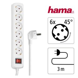 Hama 00030533 Steckdosenleiste 6fach Schalter 3m weiß