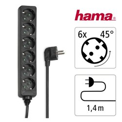 Hama 00047759 Steckdosenleiste 6fach 1,4m sw 