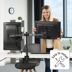 Hama Monitorschwenkarm FULLMOTION 2 Arme