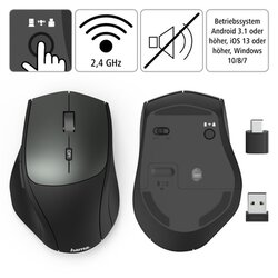 Hama Optische PC Maus MW-600 ergonomisch