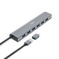 Hama 00200137 USB-Hub 7Ports inkl. USB-C Adapter/Netzteil