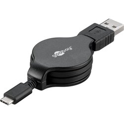 Goobay® 45743 Goobay® Kabel USB-C/A 1m ausziehbar