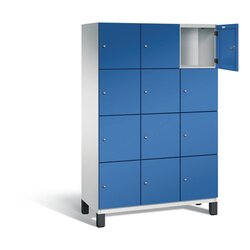 C+P Schließfachschrank Cambio 1.200 x 1.980 x 525 mm (B x H x T) 12 Fächer lichtgrau