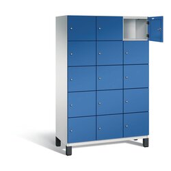 C+P Schließfachschrank Cambio 1.200 x 1.980 x 525 mm (B x H x T) 15 Fächer lichtgrau