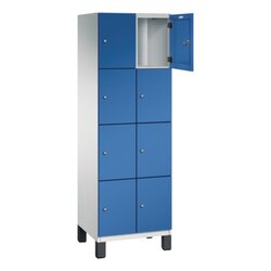 C+P Schließfachschrank Cambio 600 x 1.980 x 525 mm (B x H x T) 8 Fächer lichtgrau