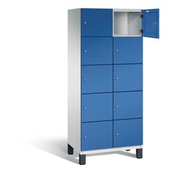 C+P Schließfachschrank Cambio 800 x 1.980 x 525 mm (B x H x T) 10 Fächer lichtgrau