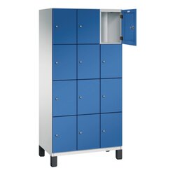 C+P Schließfachschrank Cambio 900 x 1.980 x 525 mm (B x H x T) 12 Fächer lichtgrau