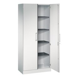 C+P Flügeltürenschrank Asisto 800 x 1.980 x 435 mm (B x H x T) lichtgrau