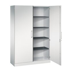 C+P Flügeltürenschrank Asisto 1.200 x 1.980 x 435 mm (B x H x T) lichtgrau