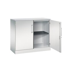 C+P Flügeltürenschrank Asisto 1.000 x 915 x 435 mm (B x H x T) lichtgrau