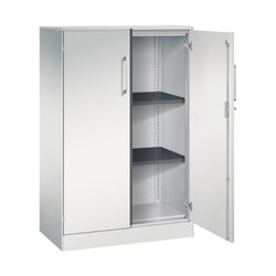 C+P Flügeltürenschrank Asisto 800 x 1.310 x 435 mm (B x H x T) lichtgrau