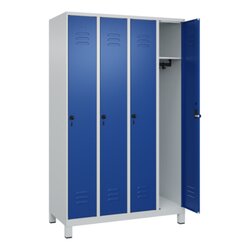 C+P Kleiderspind Classic PLUS mit Standfuß 1.200 x 1.950 x 500 mm (B x H x T) lichtgrau