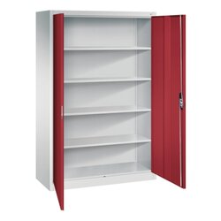 C+P Flügeltürenschrank Acurado 5 Ordnerhöhen 1.200 x 1.950 x 500 mm (B x H x T) lichtgrau