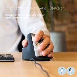 R-Go Tools Optische PC Maus HE Break ergonomisch groß