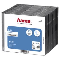Hama 00051167 Hama CD-Box-Slim sw 25St