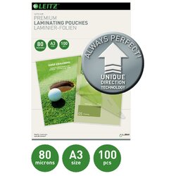 Leitz 74850000 Leitz Laminierfolie UDT DIN A3 80mic 100 St.