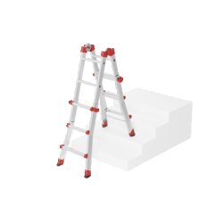 Hailo Multifunktionsleiter M80 max. Arbeitshöhe 3,71 m