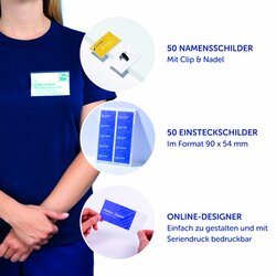 Avery Zweckform Namensschild 90 x 54 mm (B x H)