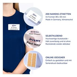 Avery Zweckform Namensetikett 80 x 50 mm (B x H)