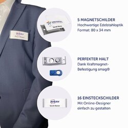 Avery Zweckform Namensschild polar® classic 80 x 34 mm (B x H) 5 St./Pack.