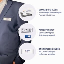 Avery Zweckform Namensschild polar® classic 68 x 22 mm (B x H) 5 St./Pack.