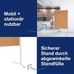 magnetoplan® Moderationstafel nicht zusammenklappbar Kork