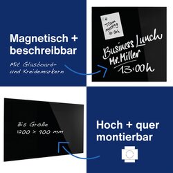 magnetoplan® Glasboard Design tiefschwarz