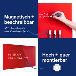 magnetoplan® Glasboard Design intensivrot