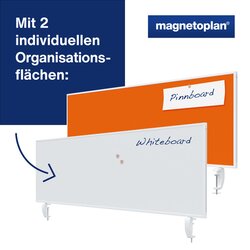 magnetoplan® Tischtrennwand VarioPin 160 x 50 cm (B x H)