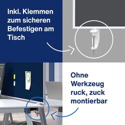 magnetoplan® Tischtrennwand VarioPin 160 x 50 cm (B x H)