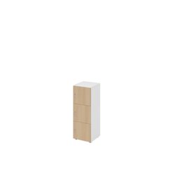 Hammerbacher Schließfachschrank 400 x 1.100 x 420 mm (B x H x T) 3 Fächer eiche