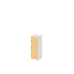 Hammerbacher Schließfachschrank 400 x 1.100 x 420 mm (B x H x T) 3 Fächer ahorn