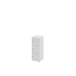 Hammerbacher Schließfachschrank 400 x 1.100 x 420 mm (B x H x T) 3 Fächer grau