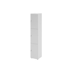 Hammerbacher Schließfachschrank 400 x 2.156 x 420 mm (B x H x T) 3 Fächer grau