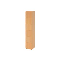 Hammerbacher V264L6/6/6/DS Hammerbacher Schliessfach- schrank 6OH bu/bu 6xDS