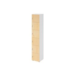 Hammerbacher Schließfachschrank 400 x 2.156 x 420 mm (B x H x T) 6 Fächer ahorn