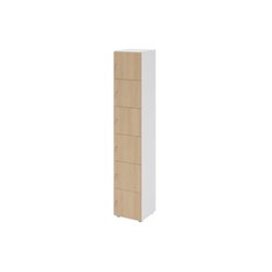 Hammerbacher Schließfachschrank 400 x 2.156 x 420 mm (B x H x T) 6 Fächer eiche