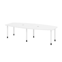 Hammerbacher Konferenztisch KT28C Stahl weiß