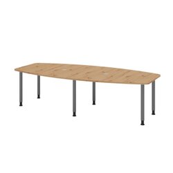 Hammerbacher VKT28C/R/G Hammerbacher Konferenztisch 280cm 6RRFüße a.ei/gr