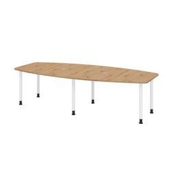 Hammerbacher Konferenztisch KT28C Stahl asteiche