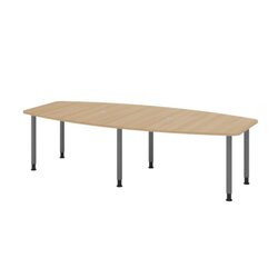 Hammerbacher VKT28C/E/G Hammerbacher Konferenztisch 280cm 6RRFüße ei/gr