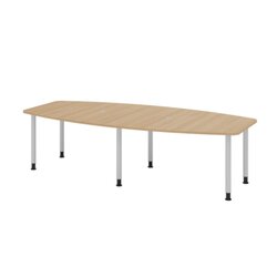Hammerbacher VKT28C/E/S Hammerbacher Konferenztisch 280cm 6RRFüße ei/si