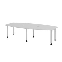 Hammerbacher VKT28C/5/S Hammerbacher Konferenztisch 280cm 6RRFüße gr/si