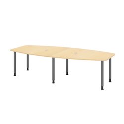 Hammerbacher VKT28C/3/G Hammerbacher Konferenztisch 280cm 6RRFüße ah/gr