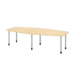 Hammerbacher VKT28C/3/S Hammerbacher Konferenztisch 280cm 6RRFüße ah/si