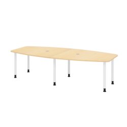 Hammerbacher Konferenztisch KT28C Stahl ahorn