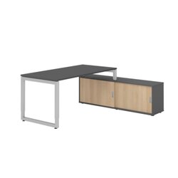 Hammerbacher VRSE16SBGSGE Hammerbacher Schreibtischkombi 160x80cm gp/gp/si/ei