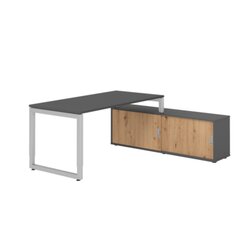 Hammerbacher VRSE16SBGSGR Hammerbacher Schreibtischkombi 160x80cm gp/gp/si/a.ei