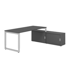 Hammerbacher VRSE19SBGSGG Hammerbacher Schreibtischkombi 180x80cm gp/si/gp/gp