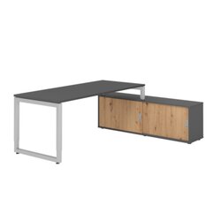 Hammerbacher VRSE19SBGSGR Hammerbacher Schreibtischkombi 180x80cm gp/si/gp/a.ei
